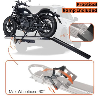 Motorack M1 Motorcycle Hitch Carrier with Ramp