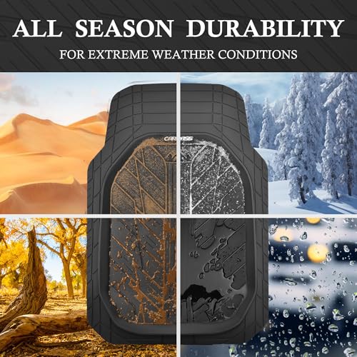 3 Row Heavy Duty Rubber Car Mats (4 Count)