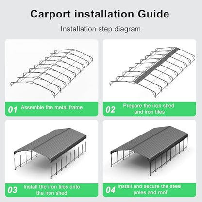 20x40 Heavy Duty Metal Carport
