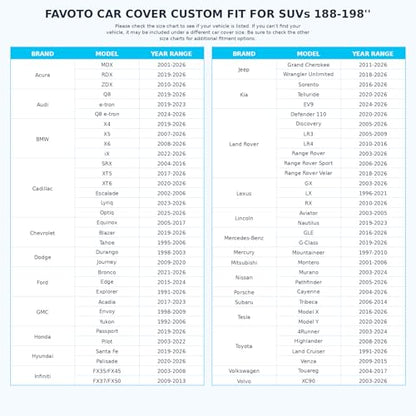 Car Cover Waterproof All Weather Windproof for SUV 188