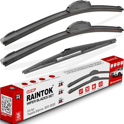 3 Pack Windshield Wiper Blades Replacement for Toyota Sienna 2011