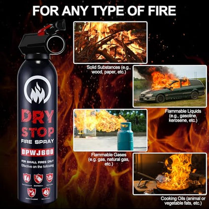 6Pack Dry Stop Fire Extinguisher for Home Auto Fire Extinguisher for Truck Vehicle (6 Count)