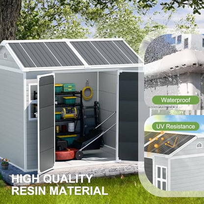 8x6x7 FT Resin Storage Shed w