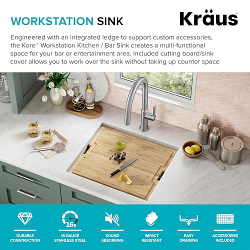 Stainless Steel 21 in Undermount Kitchen Sink KWU111