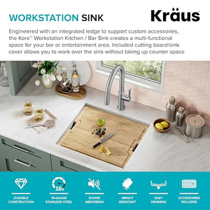 Stainless Steel 21 in Undermount Kitchen Sink KWU111