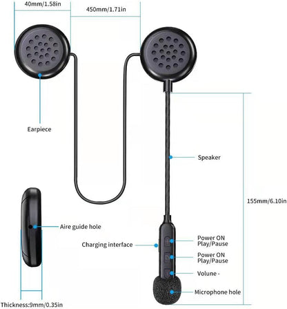 BT40 Motorcycle Helmet Bluetooth Headset
