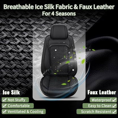 Faux Leather Front Set for Subaru Ascent Seat Covers 2019 (2 Count)