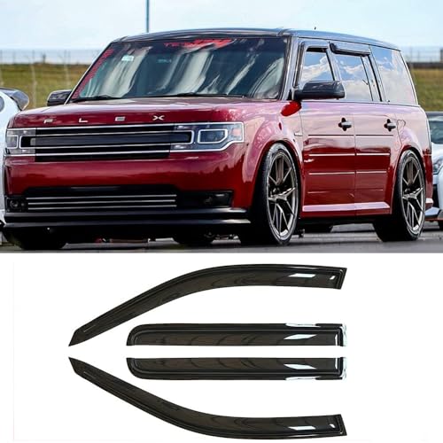 Window Visors Dark Smoke Rain Guards for 2009 (4 Count)