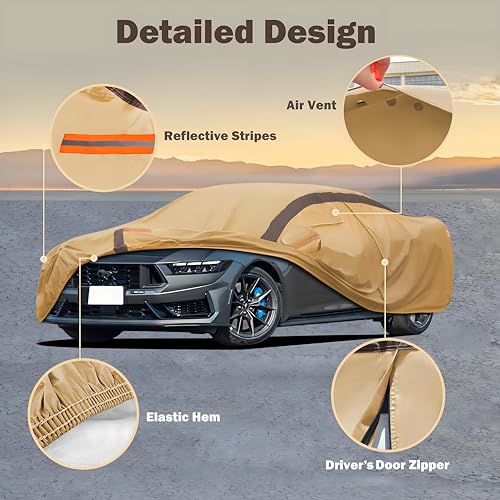 Mustang Car Cover Waterproof All Weather Compatible with Mustang 2007