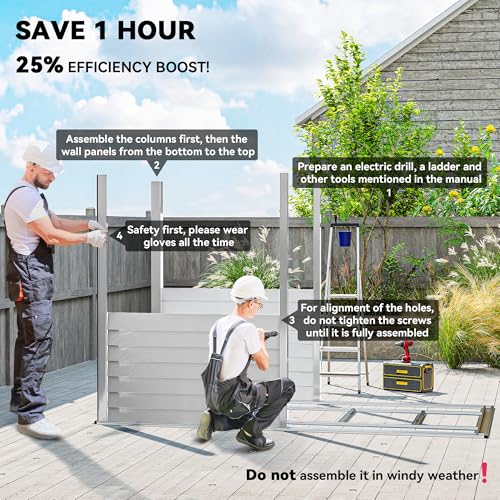 4.6' x 9' Steel Outdoor Storage Shed Waterproof Lean