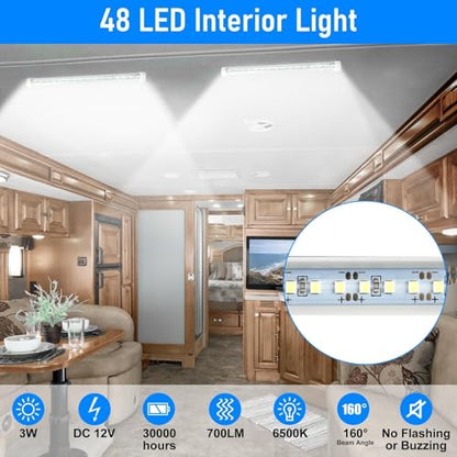 4PCS 12V LED Interior Light Bar (4 Count)