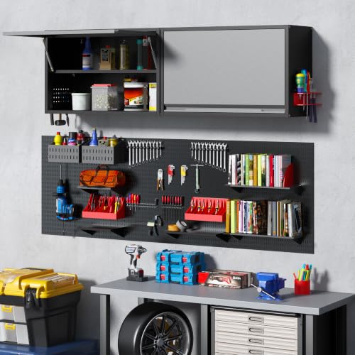 Metal Wall Cabinet with Adjustable Shelves