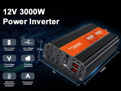 3000W Power Inverter 12V DC to 110V