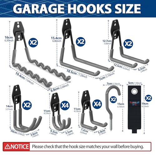 Heavy Duty Garage Hooks (20 Count)