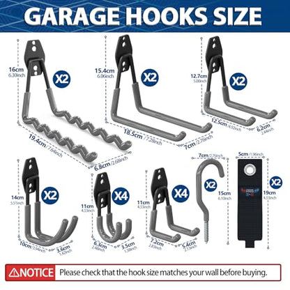 Heavy Duty Garage Hooks (20 Count)