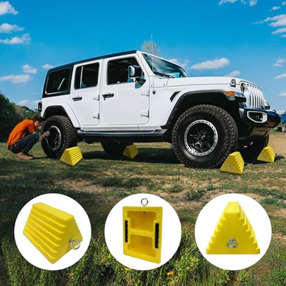 Premium 4 pcs Heavy Duty Wheel Tire Chocks