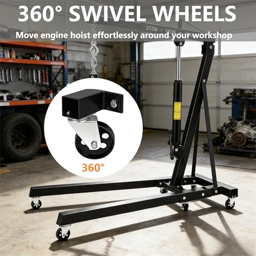 2 Ton Hydraulic Engine Hoist with Lever Stabilizer