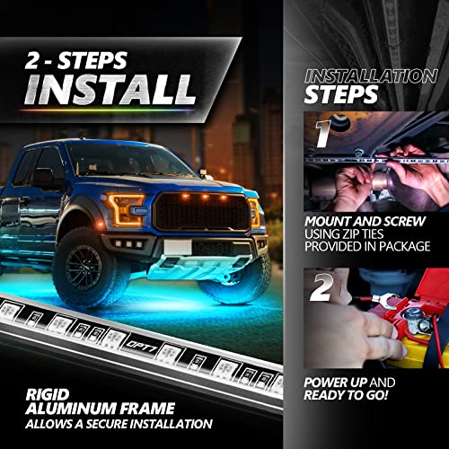 Aura Pro RGB Aluminum Truck Underglow Kit with App & Remote Control (4 Count)