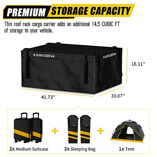 Roof Top Luggage Storage Bag for 43" x 39" Roof Baskets Waterproof 14.5 Cubic Feet