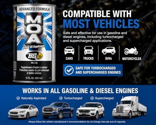 BG Advanced Formula MOA PN 115 Motor Oil Additive (11 Fl Oz)