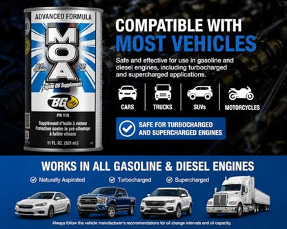 BG Advanced Formula MOA PN 115 Motor Oil Additive (11 Fl Oz)