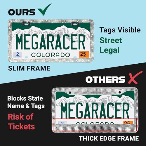 Dazzling Bling License Plate Frames for Women