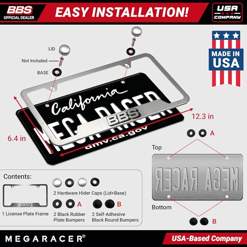 Authentic BBS Brushed Chrome License Plate Frame