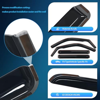 Side Window Deflectors for Toyota Tundra Double Cab 2022