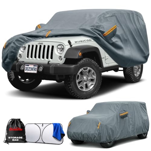 Waterproof Heavy Duty Car Cover Custom Fit Jeep Wrangler 2 Door JK JL CJ YJ TJ