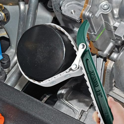 15" Belt Strap Wrench with Adjustable 36" Steel Wire Rubber Strap