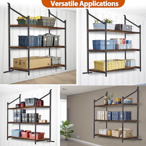 2 Pack Hanging Heavy duty Adjustable Shelf 56.5x22 Cargo Container Shelving units (2 Count)