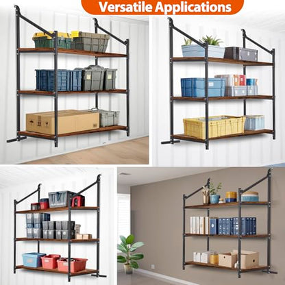 2 Pack Hanging Heavy duty Adjustable Shelf 56.5x22 Cargo Container Shelving units (2 Count)