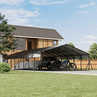 20' x 40' x 8.5' Heavy Duty Metal Carport with Galvanized Steel Roof