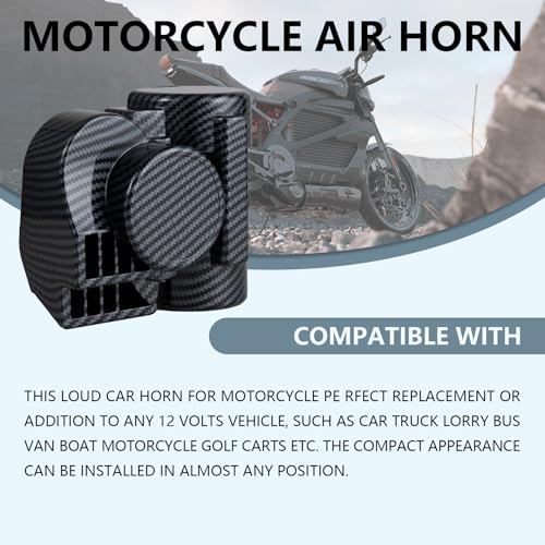 Air Horn Loud horn kit for Car Motorcycle 12V Train horn with Horn Cover