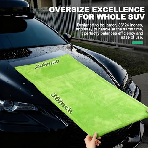 3 Pack Car Microfiber Towels with Car Wash Mitt (3 Count)