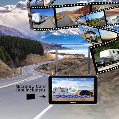 Byte Tango BT6 Touch RV Backup Camera Wireless 2.4G Digita FHD 1080P DVR Rearview and 5.5" Touch Screen Monitor System for RV
