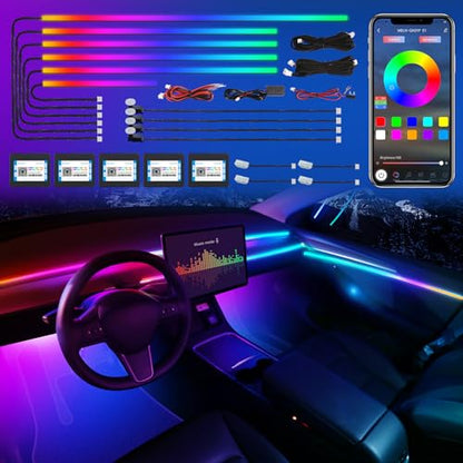 Dreamcolor Acrylic Interior Car LED Strip Light with Wireless APP