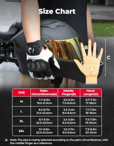 Sheepskin Leather Motorcycle Gloves for Men