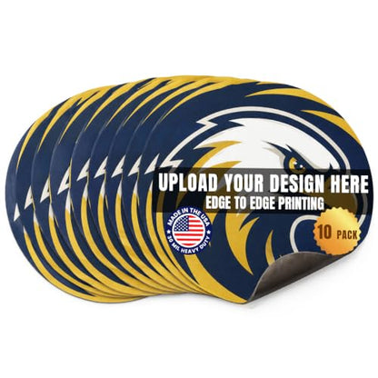 Custom Round Car Magnet 5 Inch 10 Pack