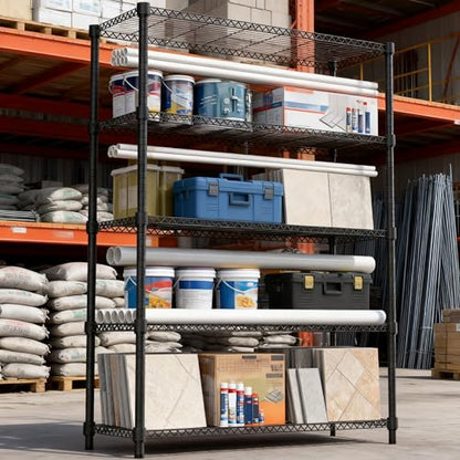 1750LBS 47.2" W 5 Tiers Shelf Steel Storage Shelves Shelving Unit Steel Organizer Wire Rack for Home