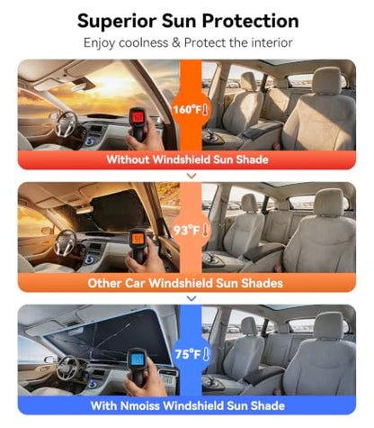 Vinyl Coating Heat Shield] Windshield Sun Shade Umbrella Custom for Toyota Prius