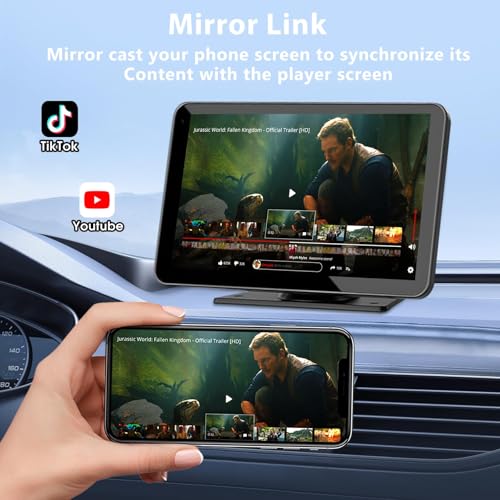Carplay Screen for Car 7" HD Wireless Portable Car Play Touchscreen Stereo
