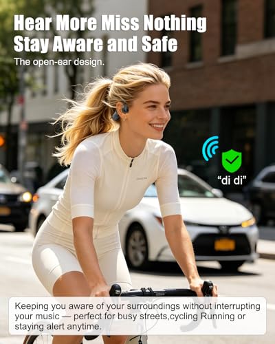 Open Ear Bluetooth Wireless Trucker Headset with Microphone