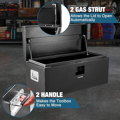 30 in Black Steel Truck Bed Tool Box