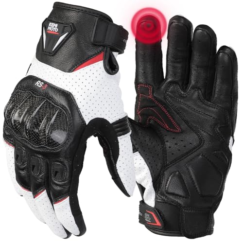 Sheepskin Leather Motorcycle Gloves for Men