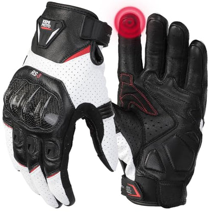 Sheepskin Leather Motorcycle Gloves for Men