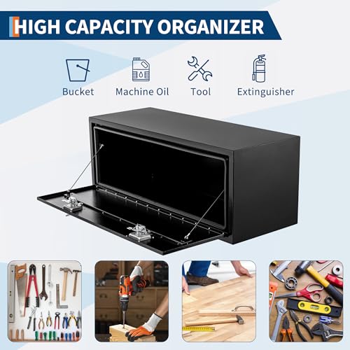 Black Steel Truck Bed Tool Box