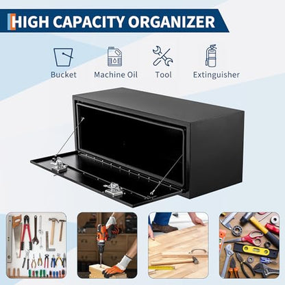 Black Steel Truck Bed Tool Box