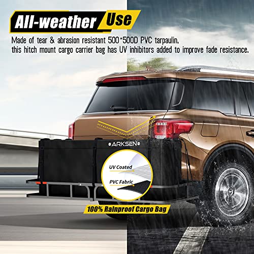 Hitch Cargo Carrier Bag for 19" x 53" Baskets Waterproof 10.75 Cubic Feet Large Capacity Luggage Storage