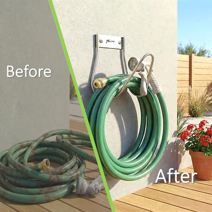 Garden Hose Holder Stainless Steel Small Wall Mount Garden Hose Hook